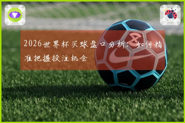 2026世界杯买球盘口分析：如何精准把握投注机会